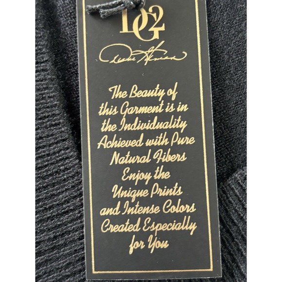 DG2 by Diane Gilman Lux Touch Knit Chain-Trim V-Neck Sweater Black S New - Picture 11 of 13